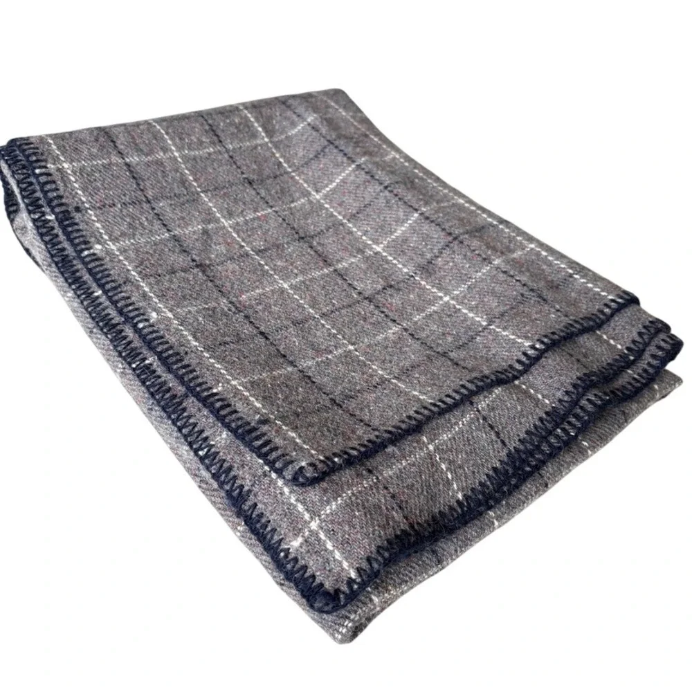 Vintage Faribo Wool Blend Plaid Blanket‎ Throw Made in USA Bed Footer